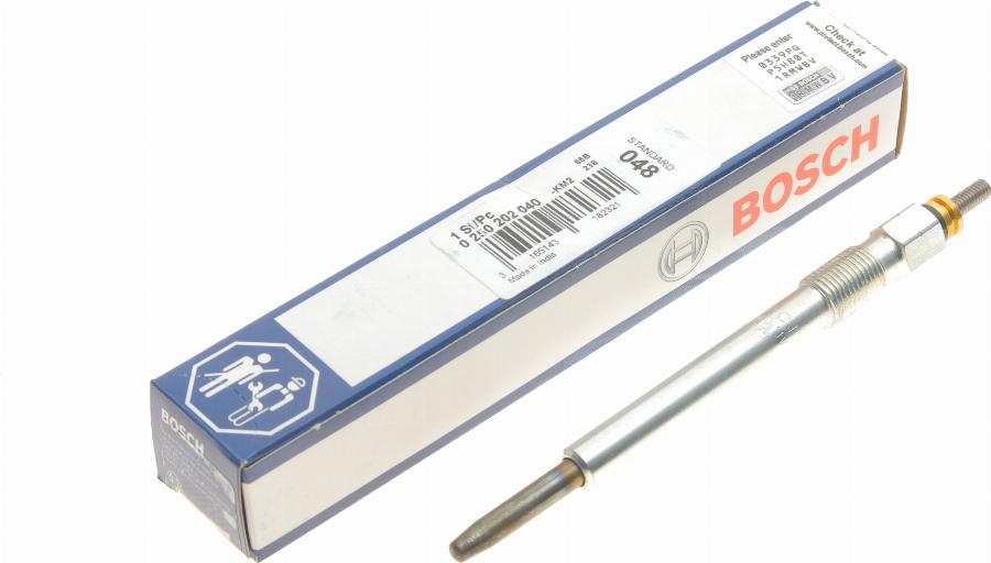 BOSCH 0 250 202 040 - Glow Plug www.parts5.com