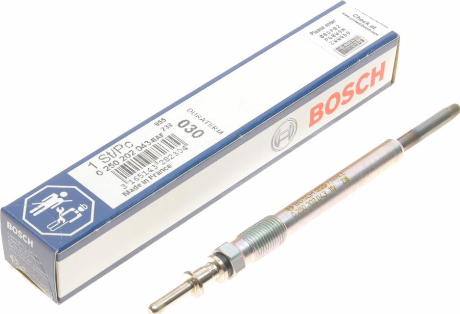 BOSCH 0 250 202 043 - Προθερμαντήρας www.parts5.com