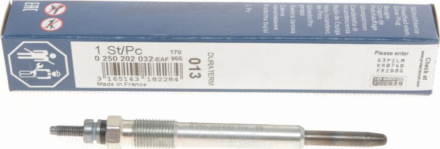 BOSCH 0 250 202 032 - Bujía de precalentamiento www.parts5.com