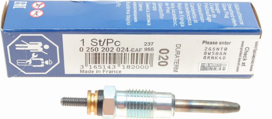 BOSCH 0 250 202 024 - Glow Plug www.parts5.com