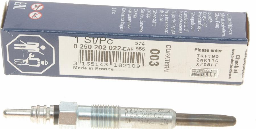 BOSCH 0 250 202 022 - Bougie de préchauffage www.parts5.com