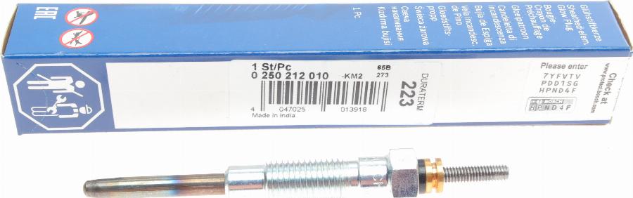 BOSCH 0 250 212 010 - Bujie incandescenta www.parts5.com