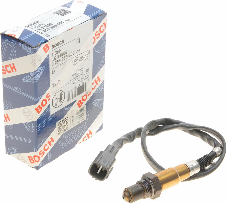 BOSCH 0 258 986 606 - Lambda Sensor www.parts5.com