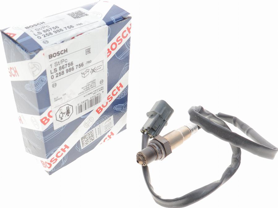 BOSCH 0 258 986 756 - Αισθητήρας λάμδα www.parts5.com