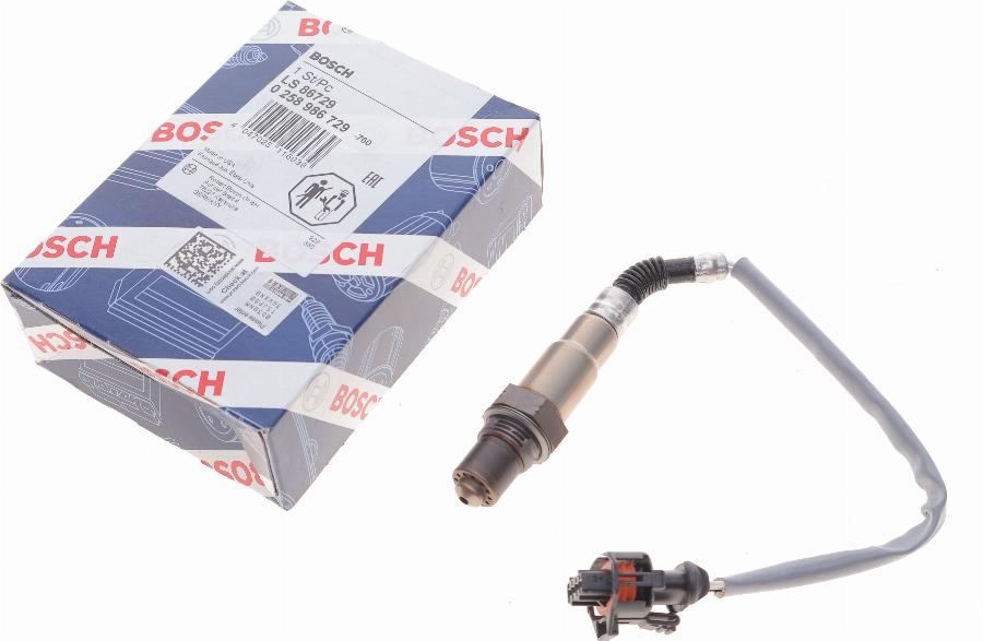 BOSCH 0 258 986 729 - Lambda sonda www.parts5.com