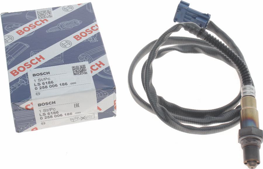 BOSCH 0 258 006 186 - Lambda Sensor parts5.com