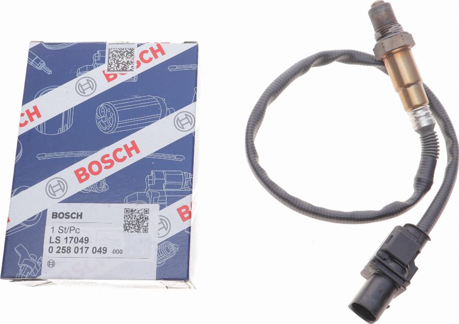 BOSCH 0 258 017 049 - Lambda Sensor parts5.com