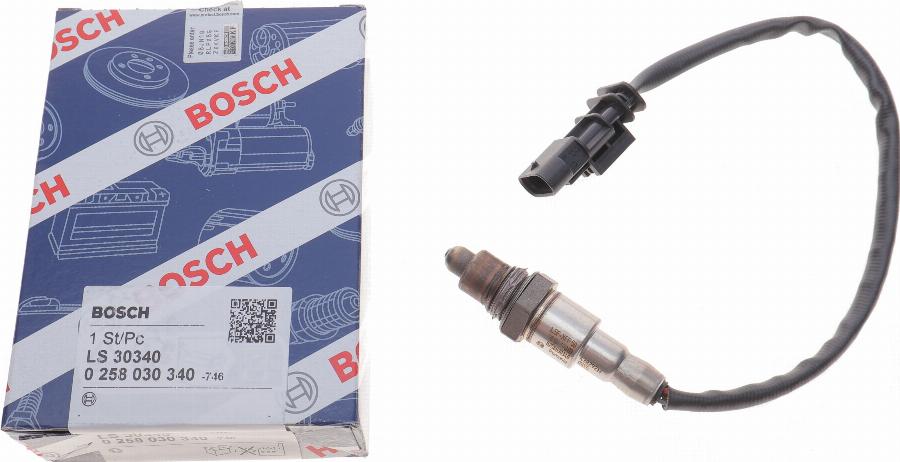 BOSCH 0 258 030 340 - Lambda Sensor parts5.com