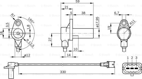 BOSCH 0 261 210 248 - Sensor, crankshaft pulse www.parts5.com