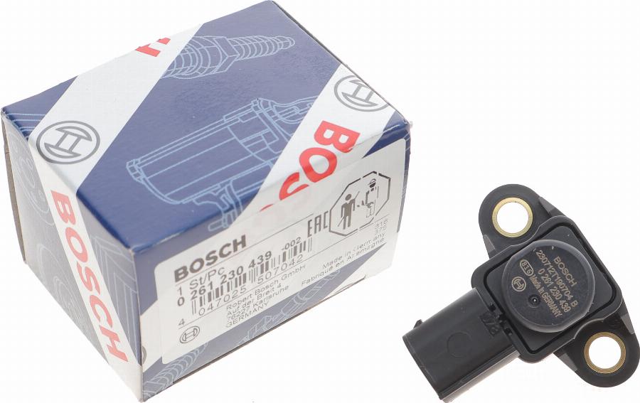 BOSCH 0 261 230 439 - Aισθητήρας, πίεση υπερπλήρωσης www.parts5.com