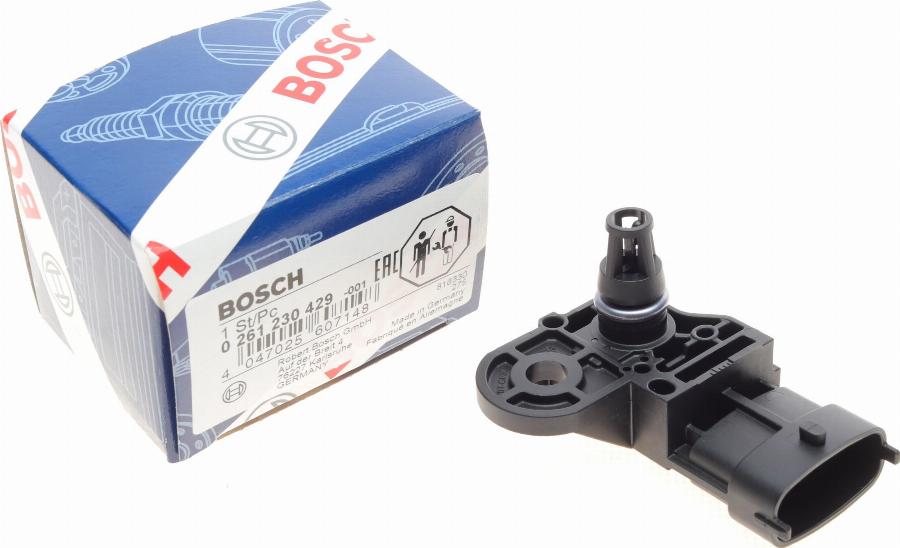 BOSCH 0 261 230 429 - Sensor, presión de sobrealimentación www.parts5.com