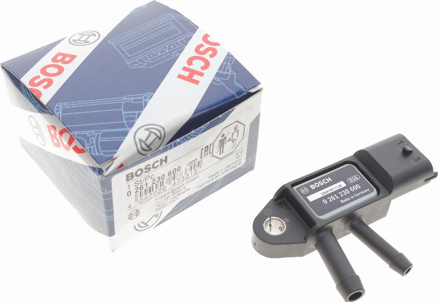 BOSCH 0 261 230 600 - Érzékelő, kipufogógáz-nyomás www.parts5.com