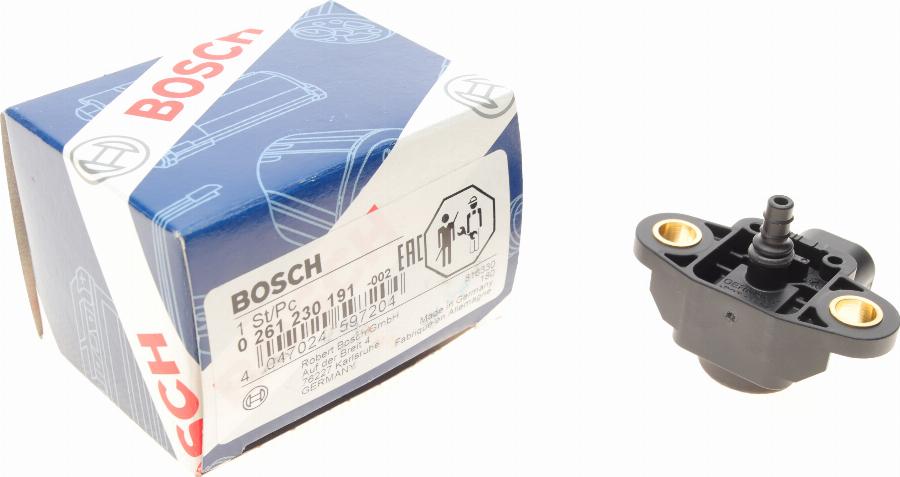 BOSCH 0 261 230 191 - Sensor, boost pressure parts5.com