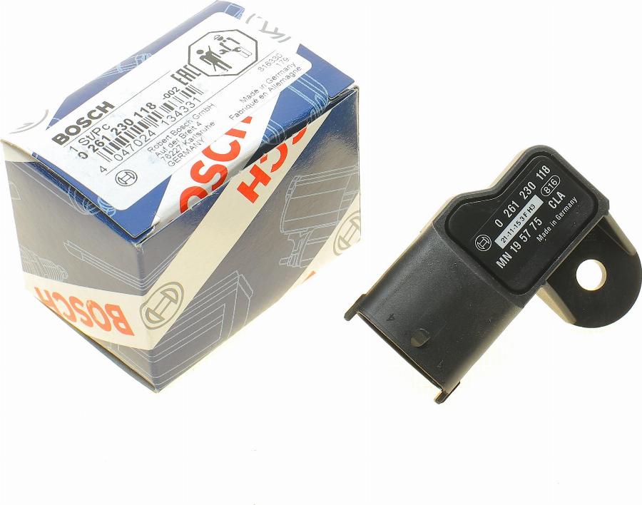 BOSCH 0 261 230 118 - Senzor, presiune galerie admisie www.parts5.com