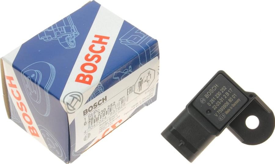 BOSCH 0 261 230 252 - Senzor,presiune supraalimentare www.parts5.com