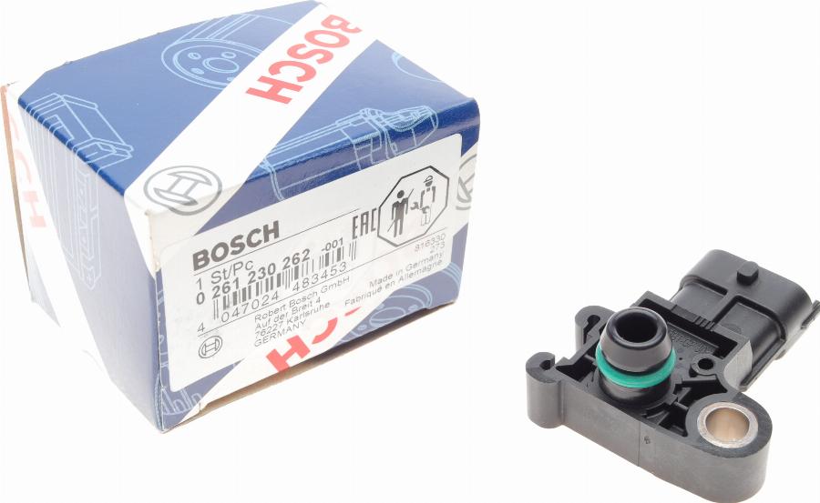 BOSCH 0 261 230 262 - Αισθητ., πίεση πολλ. εισαγωγής www.parts5.com