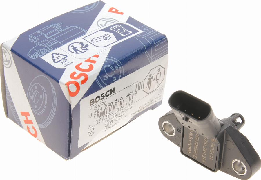 BOSCH 0 261 230 214 - Sensor, boost pressure www.parts5.com