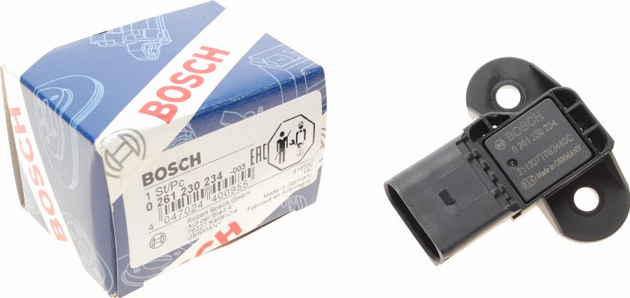 BOSCH 0 261 230 234 - Датчик, налягане при принудително пълнене www.parts5.com