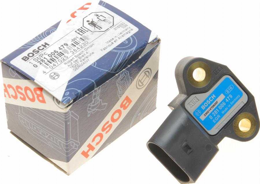 BOSCH 0 281 006 479 - Czujnik, ciśnienie w kolektorze dolotowym www.parts5.com