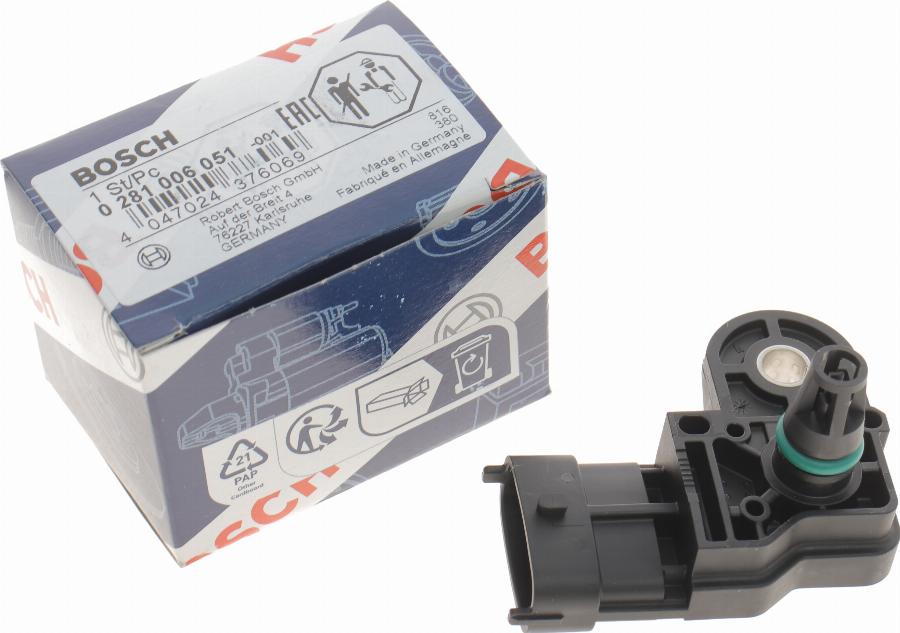 BOSCH 0 281 006 051 - Senzor, pritisak kompresije www.parts5.com