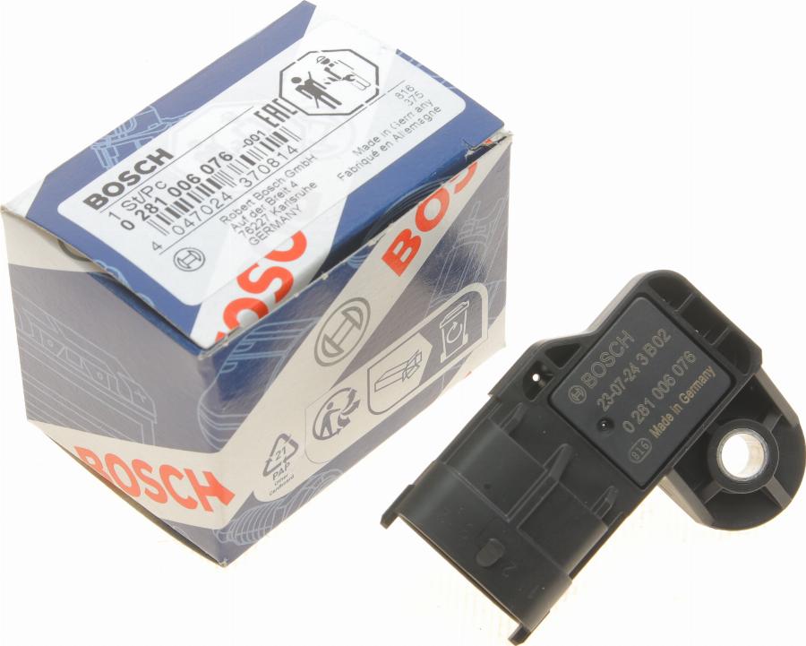 BOSCH 0 281 006 076 - Sensor, boost pressure parts5.com