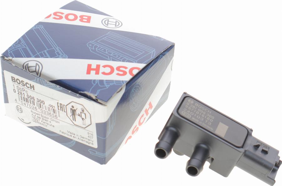 BOSCH 0 281 006 300 - Sensor, exhaust pressure parts5.com