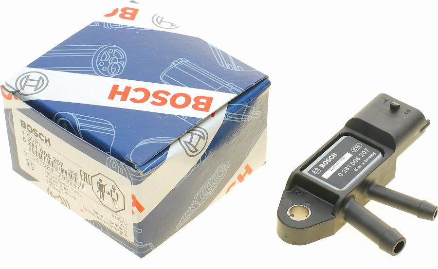 BOSCH 0 281 006 207 - Датчик, давление выхлопных газов www.parts5.com