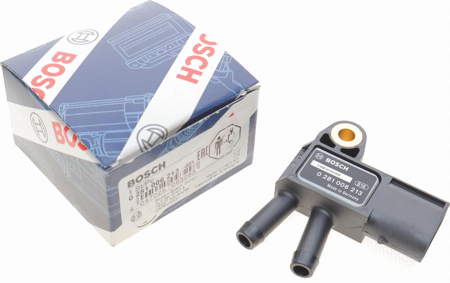 BOSCH 0 281 006 213 - Senzor, tlak ispušnih plinova www.parts5.com