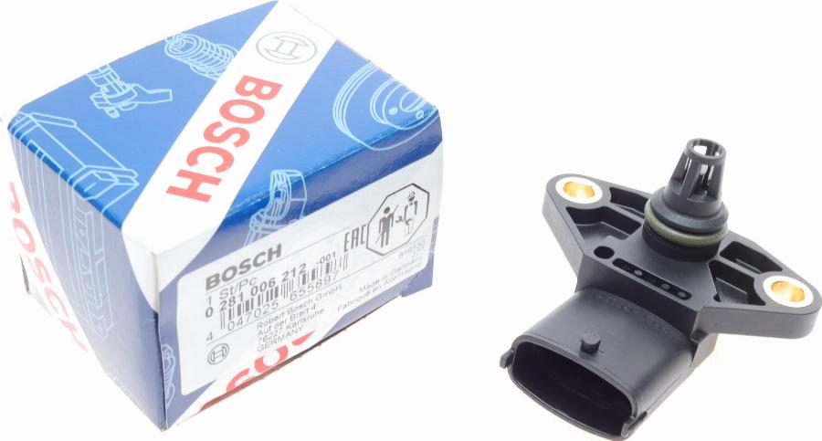 BOSCH 0 281 006 212 - Sensor, boost pressure www.parts5.com