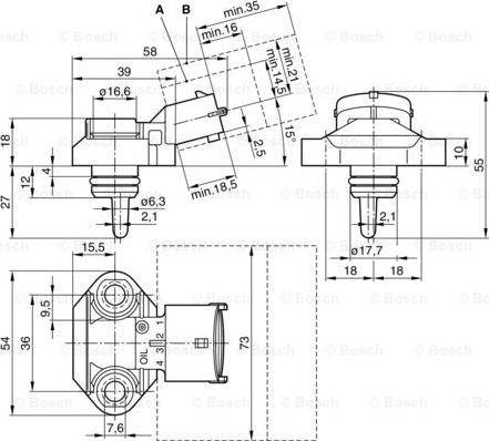 BOSCH 0 281 006 282 - Sender Unit, oil temperature / pressure www.parts5.com