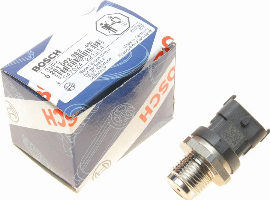 BOSCH 0 281 002 982 - Датчик, налягане на горивото www.parts5.com