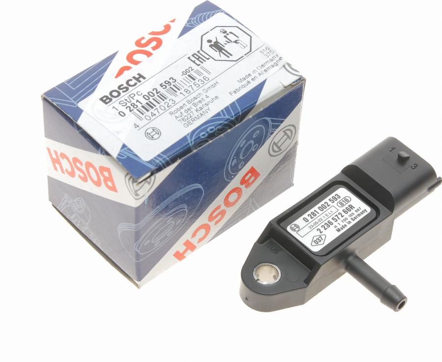 BOSCH 0 281 002 593 - Aισθητήρας, πίεση υπερπλήρωσης www.parts5.com