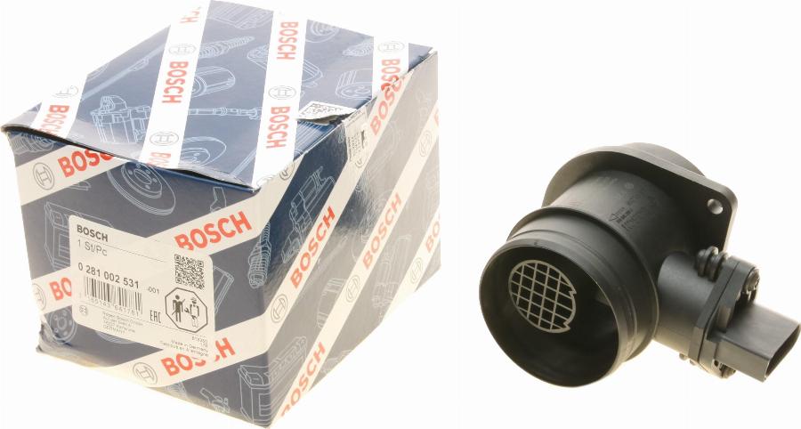 BOSCH 0 281 002 531 - Débitmètre de masse d'air www.parts5.com