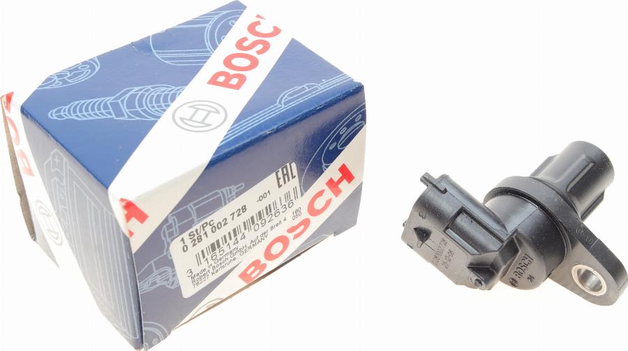 BOSCH 0 281 002 728 - Sensor, camshaft position www.parts5.com