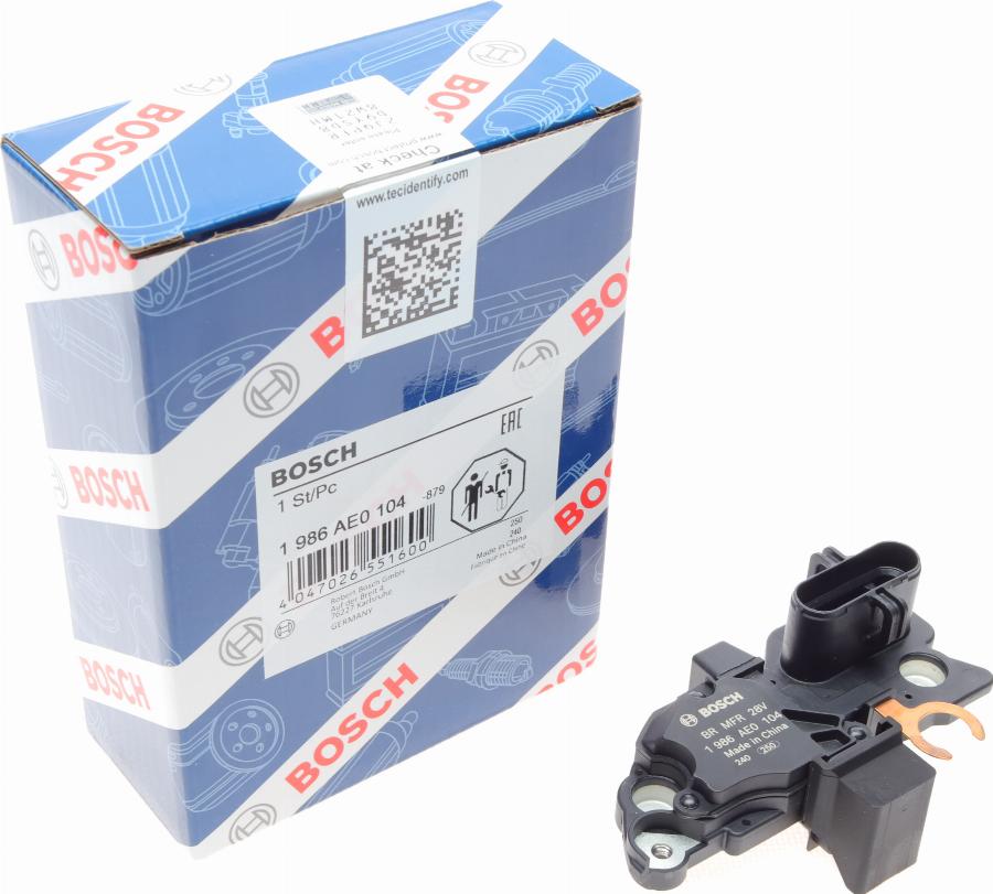 BOSCH 1 986 AE0 104 - Ρυθμιστής γεννήτριας www.parts5.com