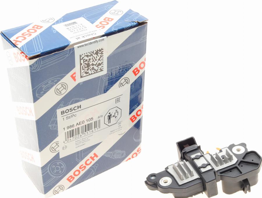 BOSCH 1 986 AE0 105 - Регулятор напряжения, генератор www.parts5.com