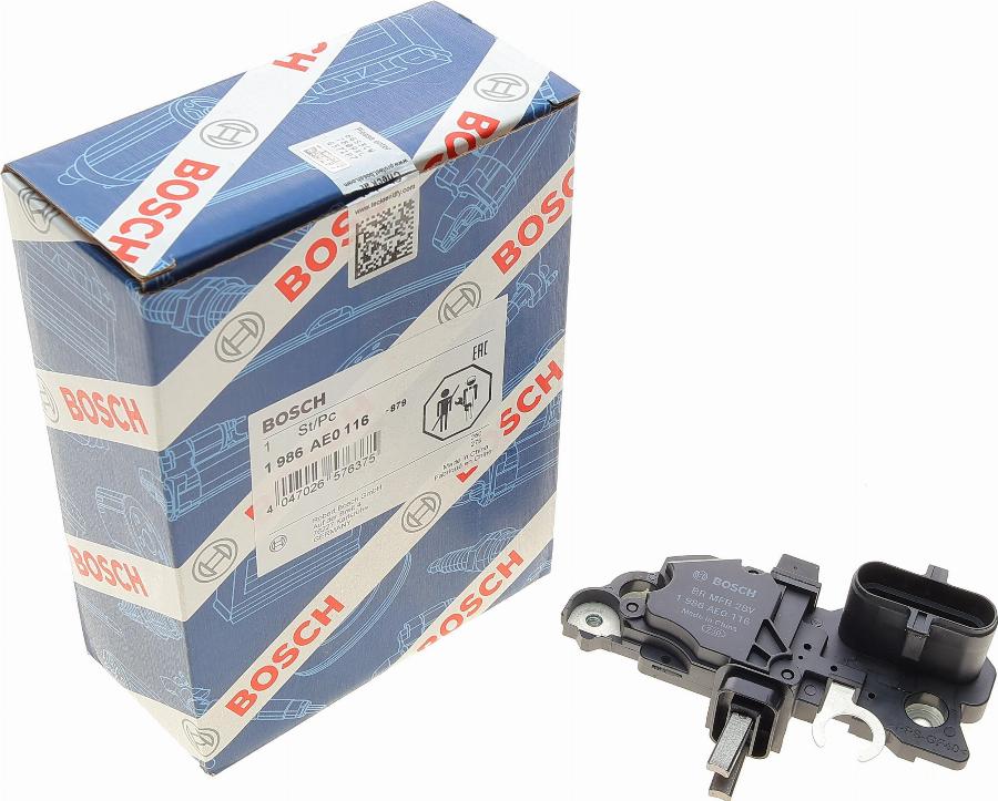 BOSCH 1 986 AE0 116 - Voltage regulator, alternator www.parts5.com