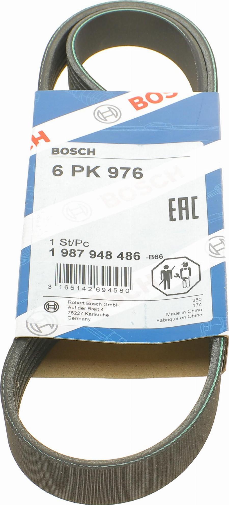 BOSCH 1 987 948 486 - Courroie trapézoïdale à nervures www.parts5.com