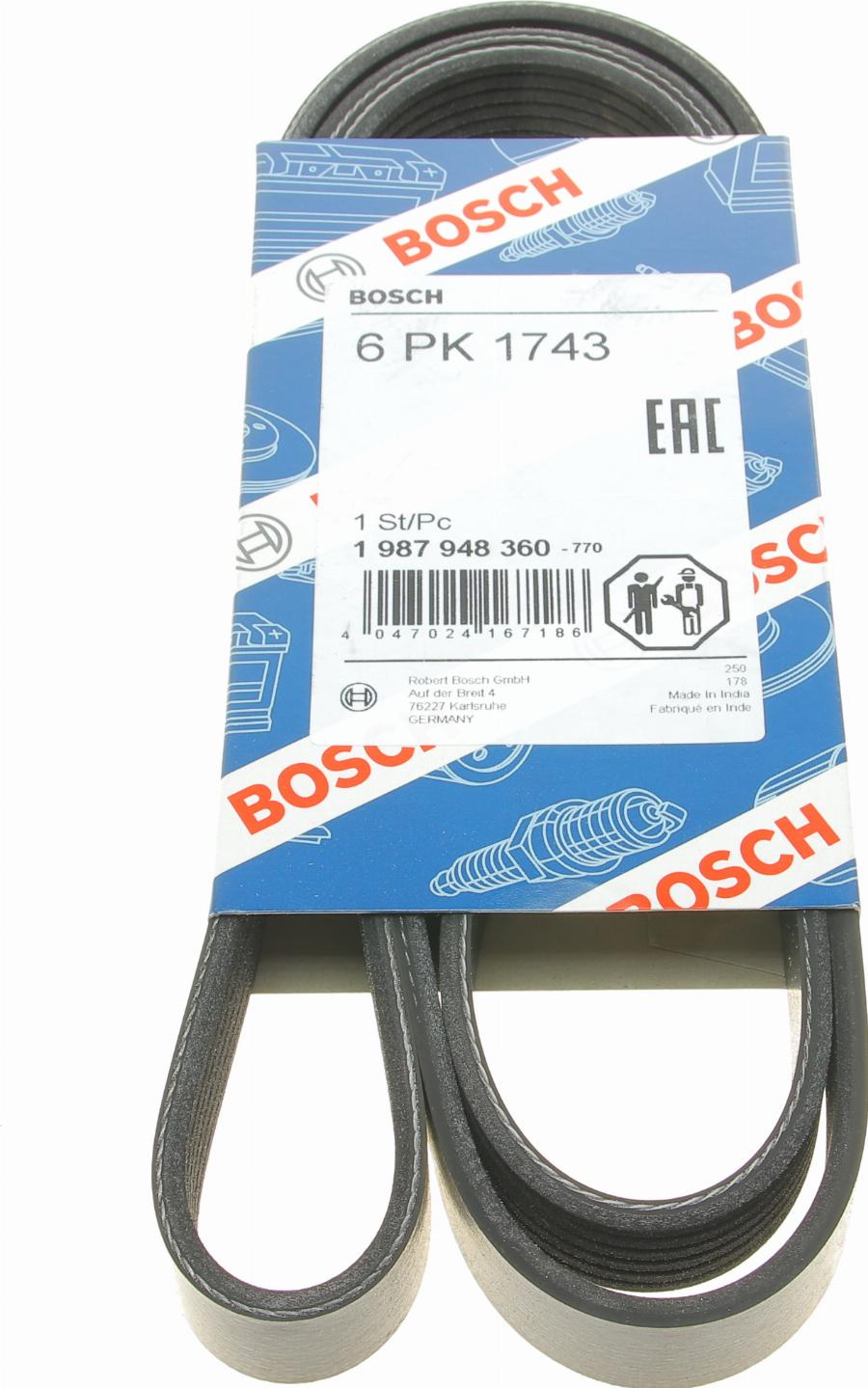 BOSCH 1 987 948 360 - Pasek klinowy wielorowkowy www.parts5.com