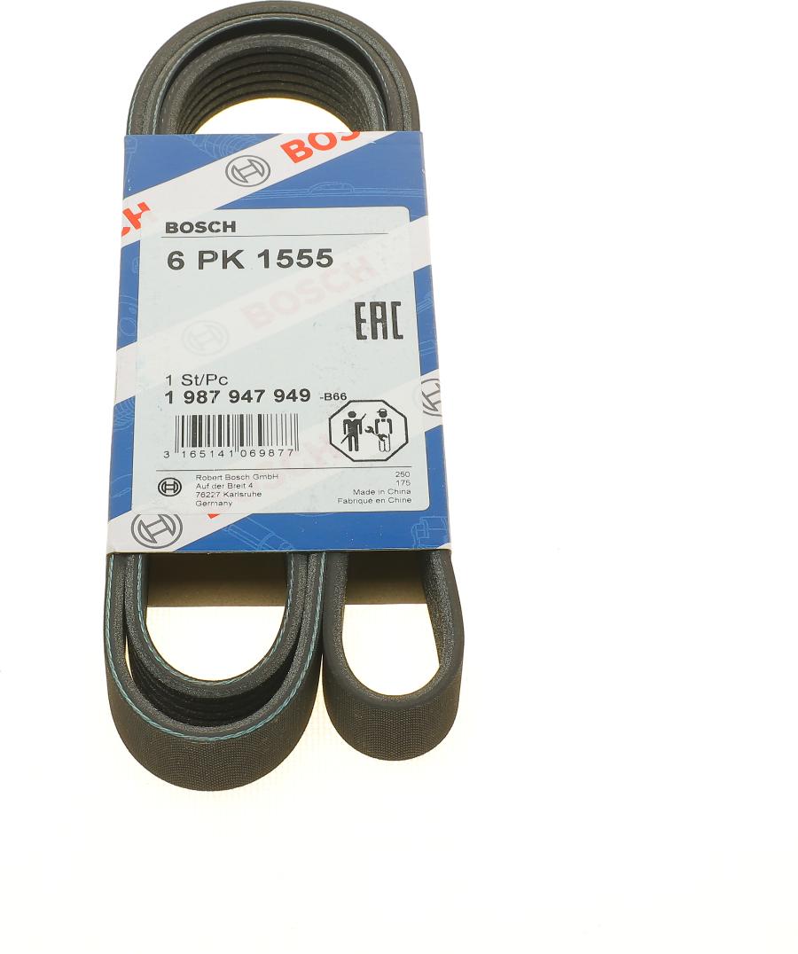 BOSCH 1 987 947 949 - V-Ribbed Belt www.parts5.com