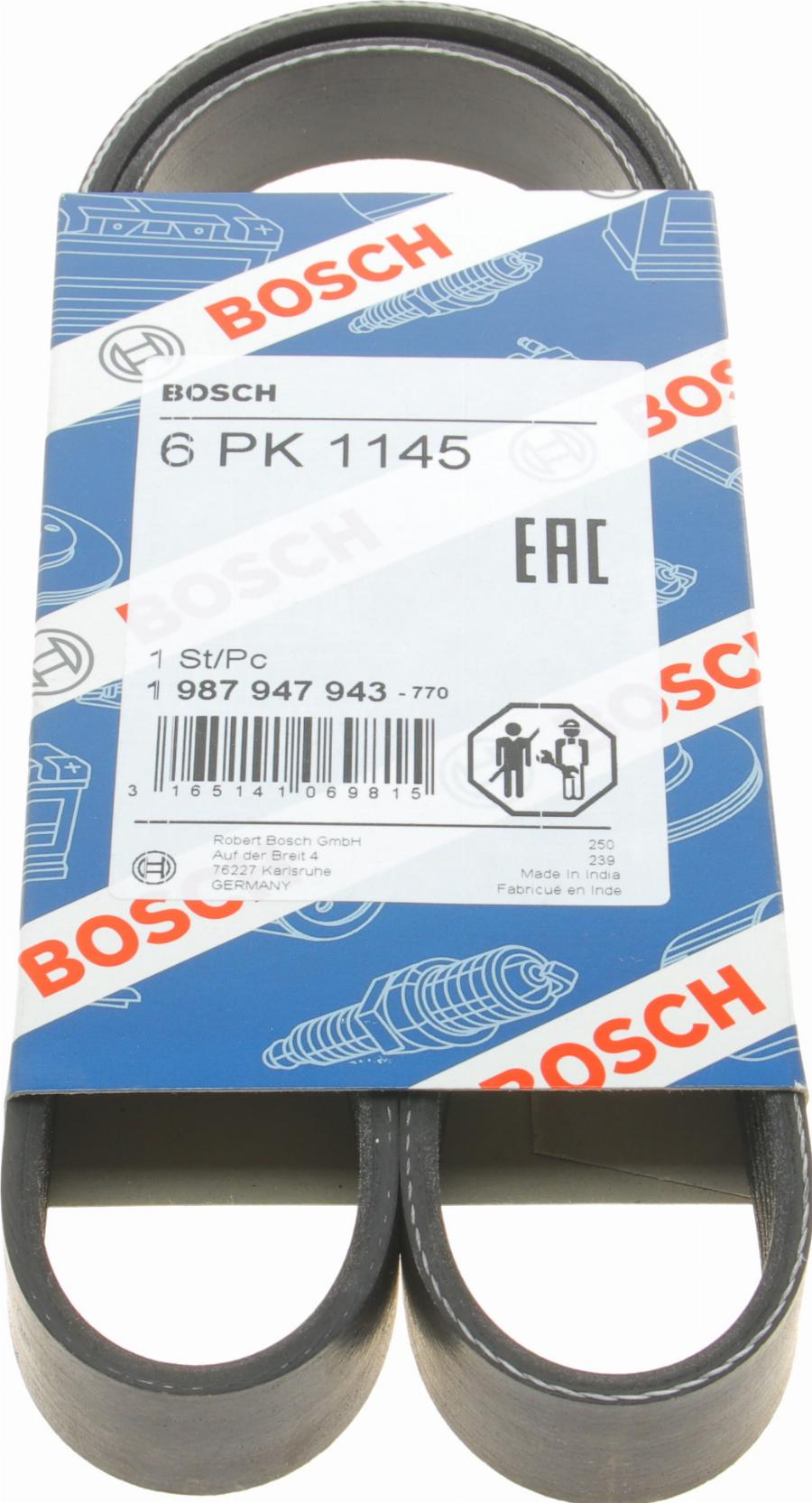 BOSCH 1 987 947 943 - Courroie trapézoïdale à nervures www.parts5.com