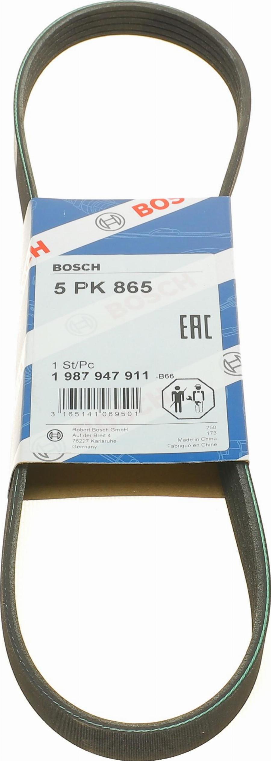 BOSCH 1 987 947 911 - Curea transmisie cu caneluri www.parts5.com