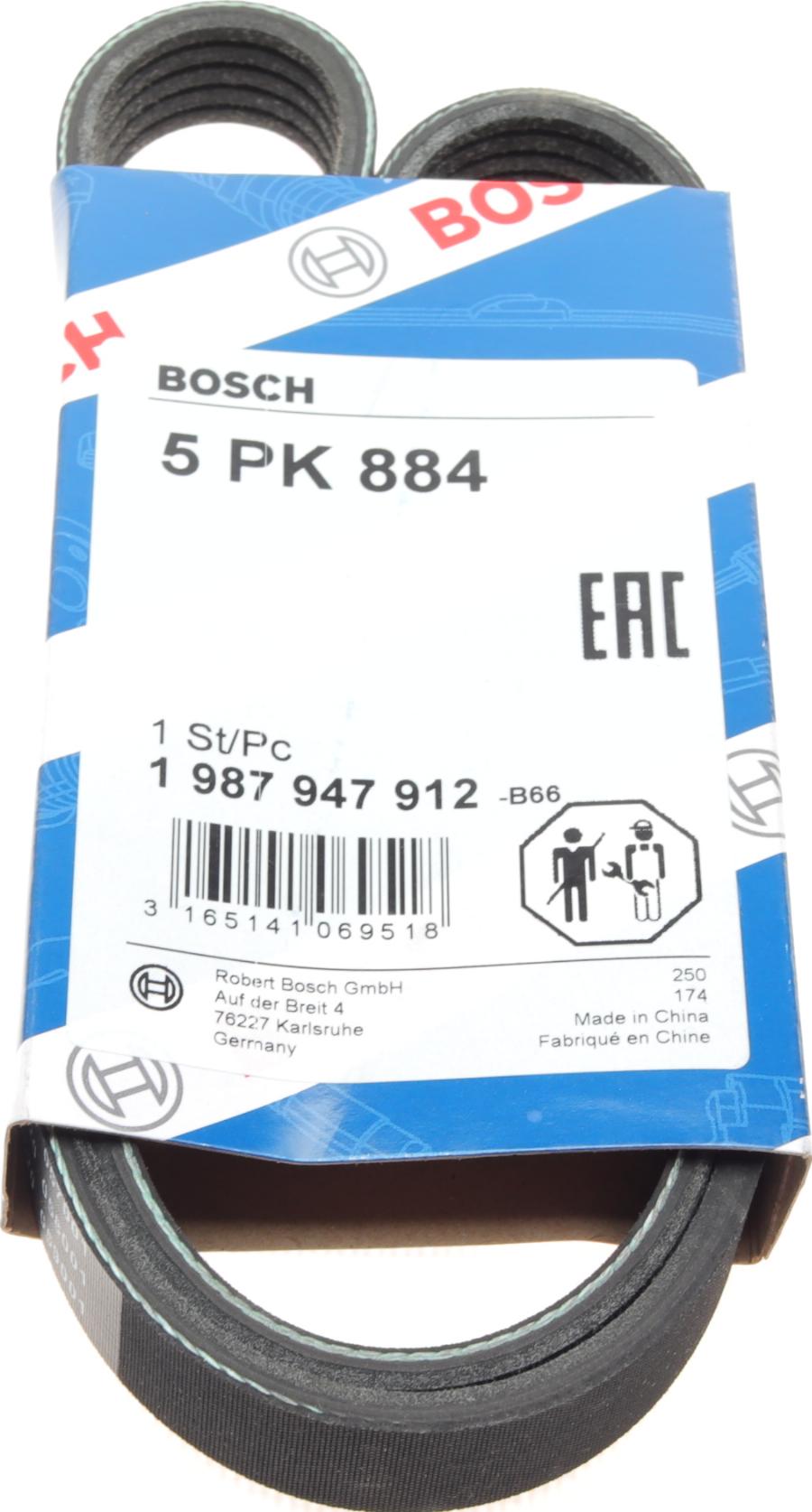 BOSCH 1 987 947 912 - Curea transmisie cu caneluri www.parts5.com