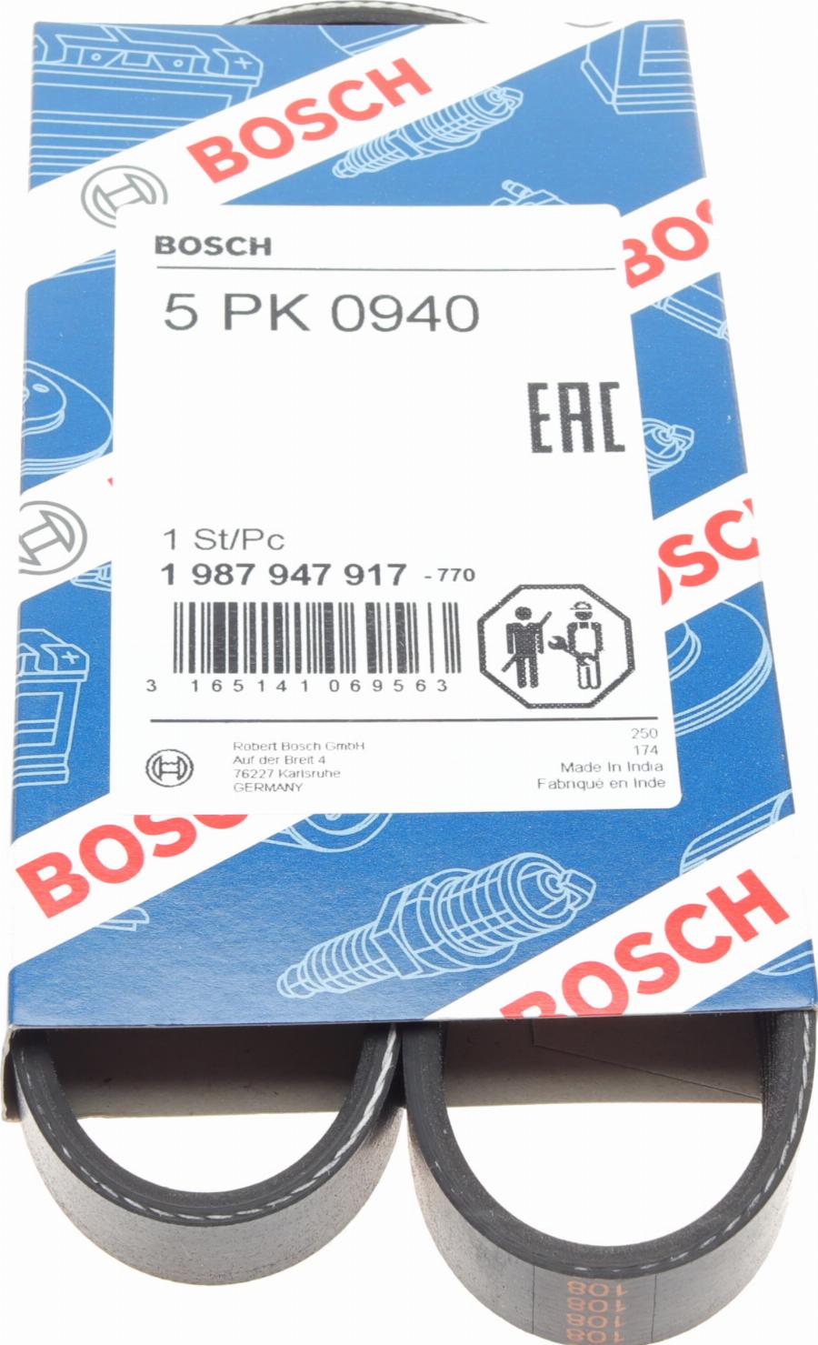 BOSCH 1 987 947 917 - Klinasti rebrasti remen www.parts5.com