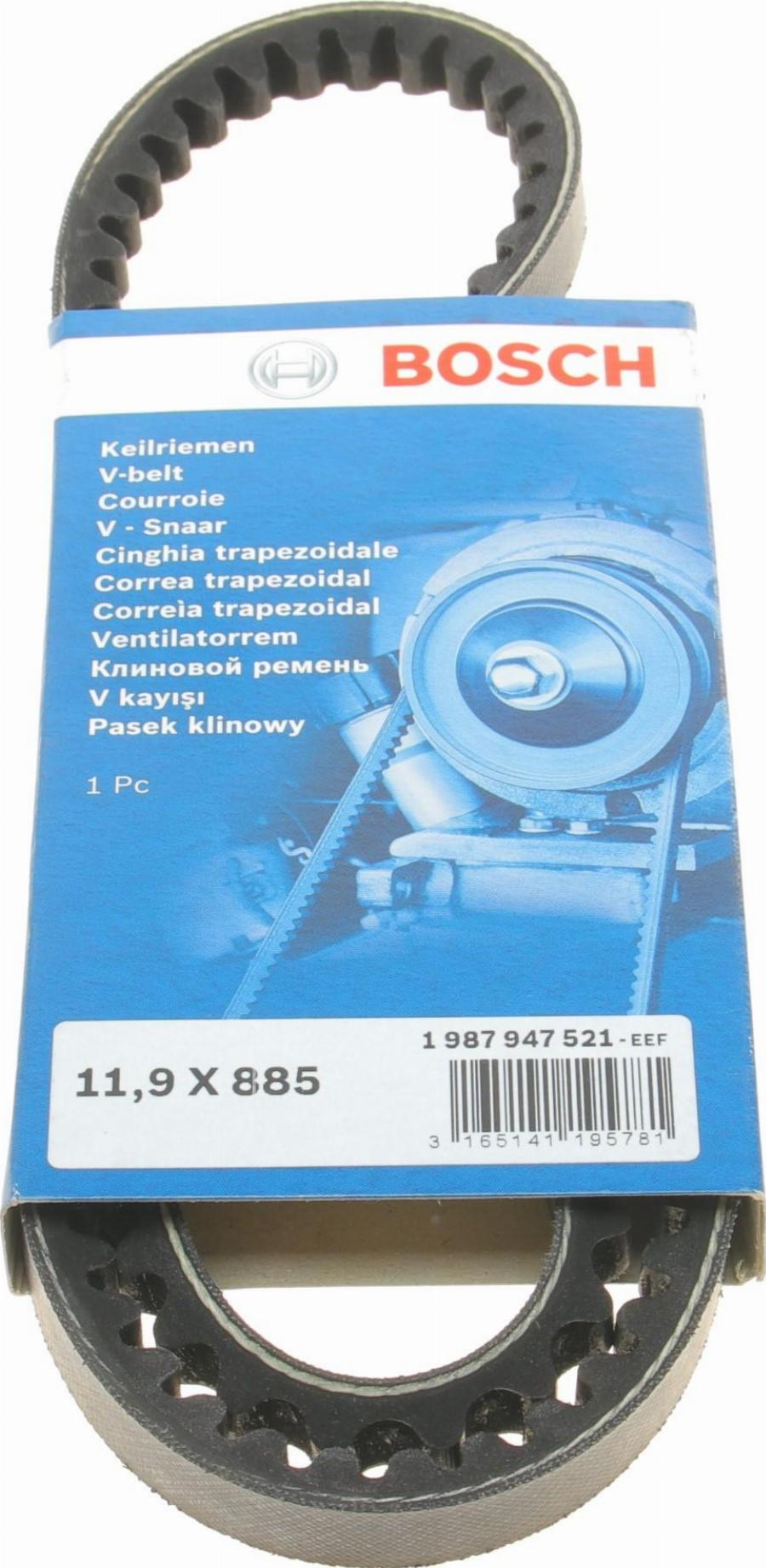 BOSCH 1 987 947 521 - Klínový řemen www.parts5.com