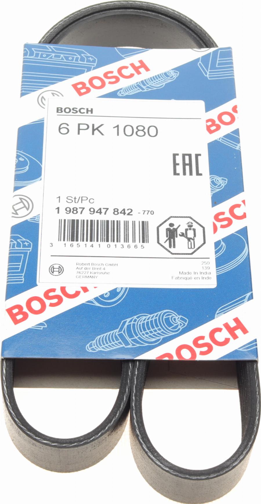 BOSCH 1 987 947 842 - Courroie trapézoïdale à nervures www.parts5.com