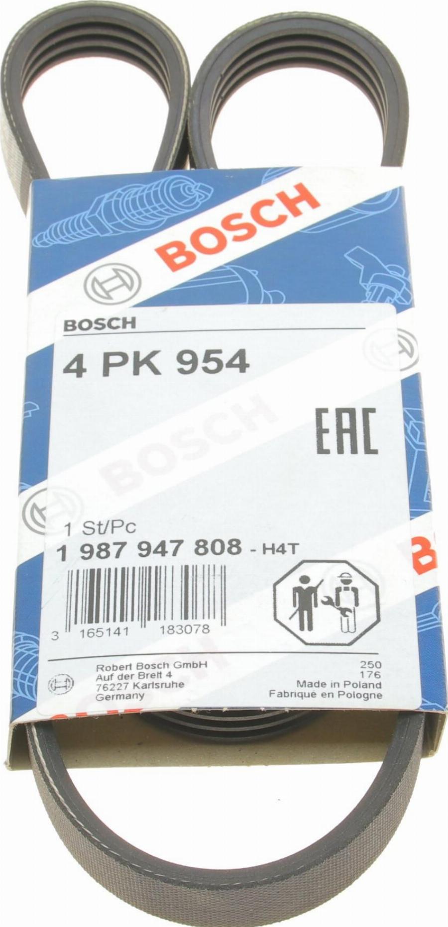 BOSCH 1 987 947 808 - V-Ribbed Belt www.parts5.com