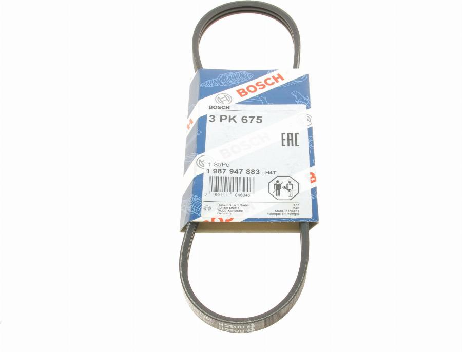 BOSCH 1 987 947 883 - V-Ribbed Belt www.parts5.com