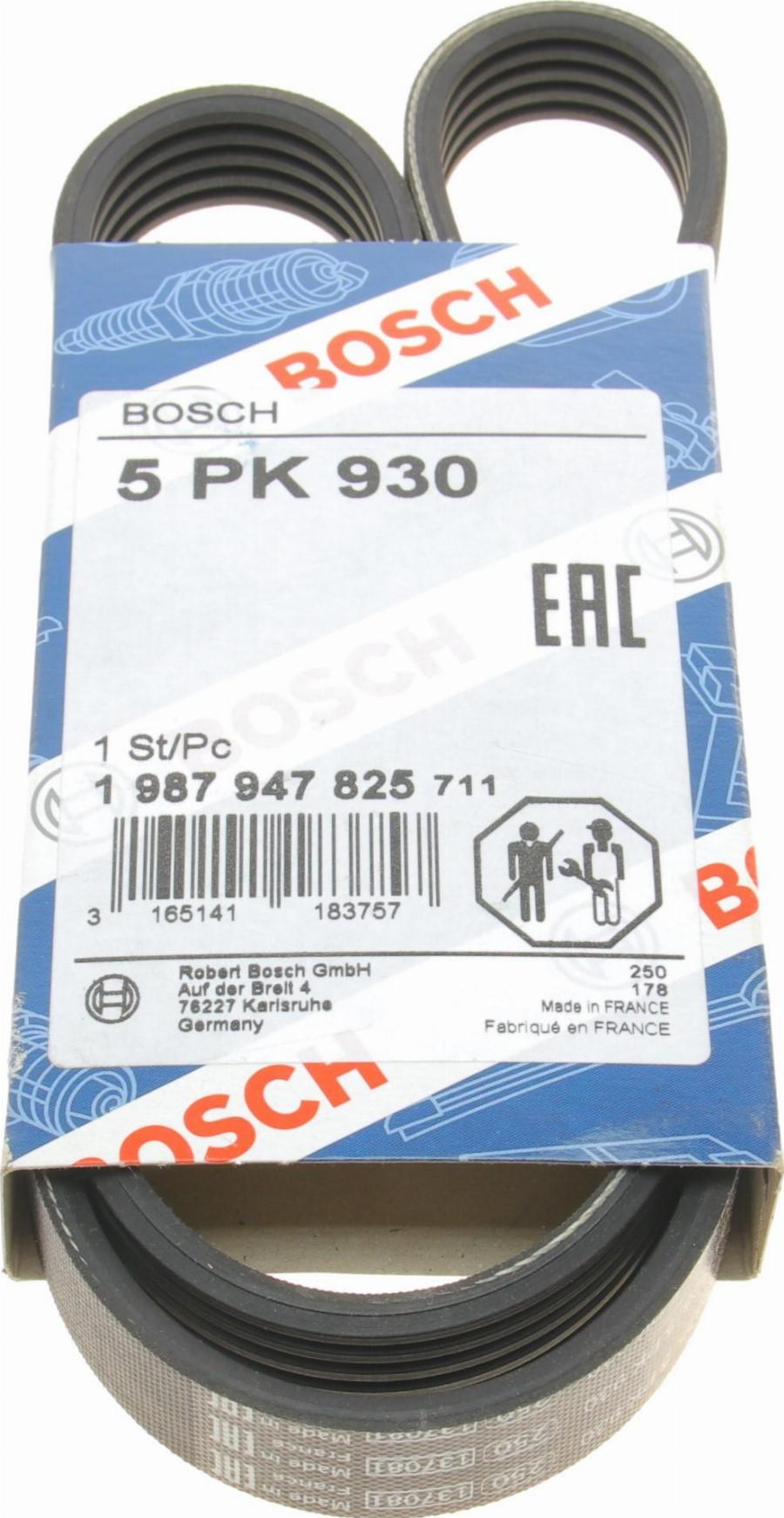 BOSCH 1 987 947 825 - Klinasti rebrasti kaiš www.parts5.com