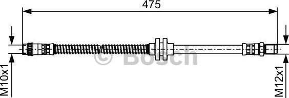 BOSCH 1 987 481 496 - Спирачен маркуч www.parts5.com